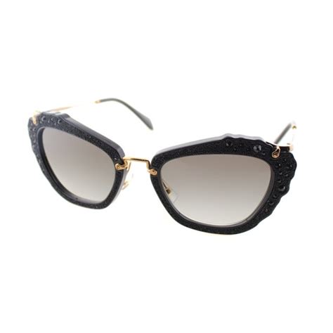 Miu Miu™ MU 04QS 1AB0A7 55 Black Sunglasses 